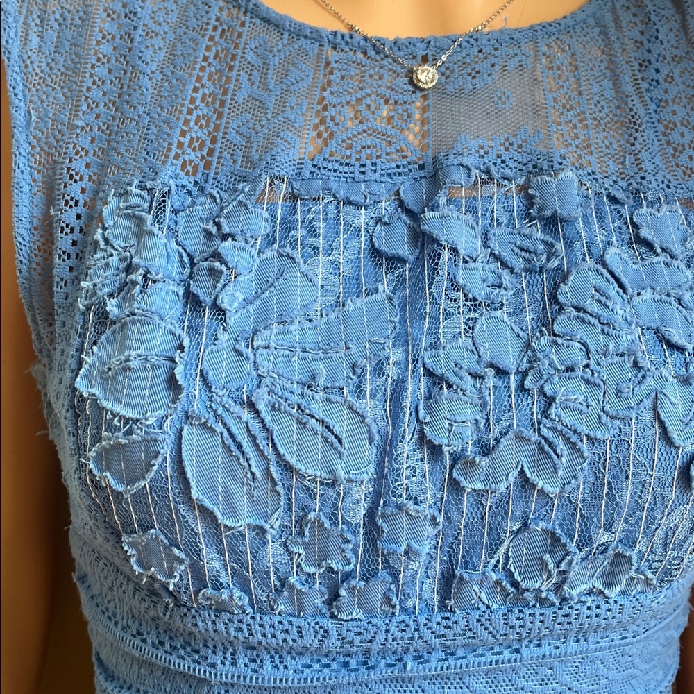 Moulinette Soeurs Blue Lace Dress - Picture 3 of 13